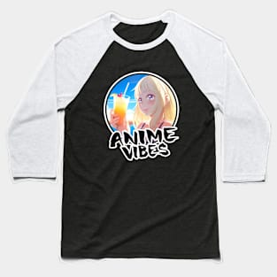 Cute Anime Girl on vacation - Anime Shirt Baseball T-Shirt